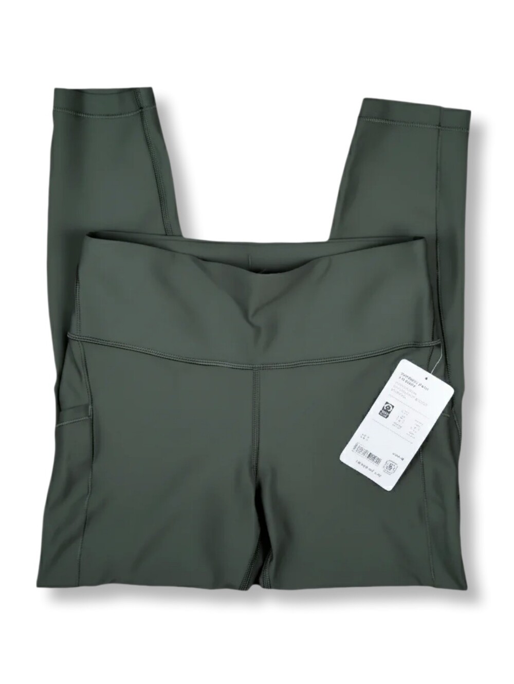 NWT Athleta Womens Olive Green Interval Stash 7/8 Tight Leggings Yoga Size M - Picture 3 of 6